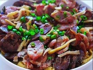 香肠蒸卤豆腐的做法