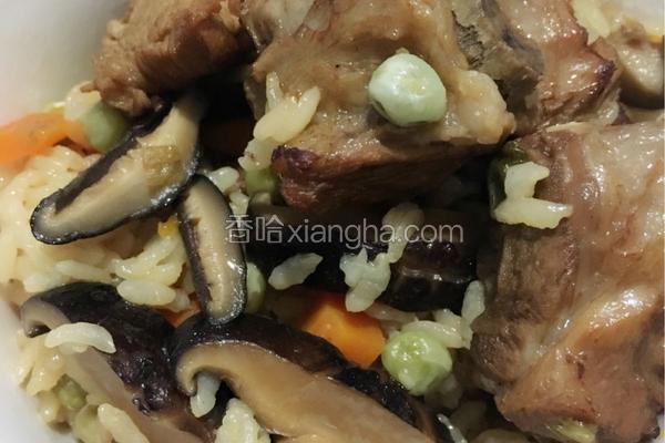 排骨蒸淮山饭的做法