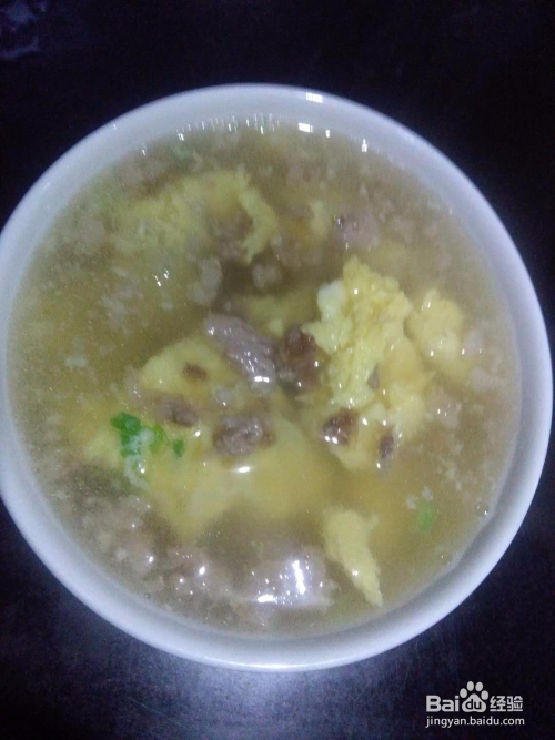 青菜鸡蛋肉沫汤做法