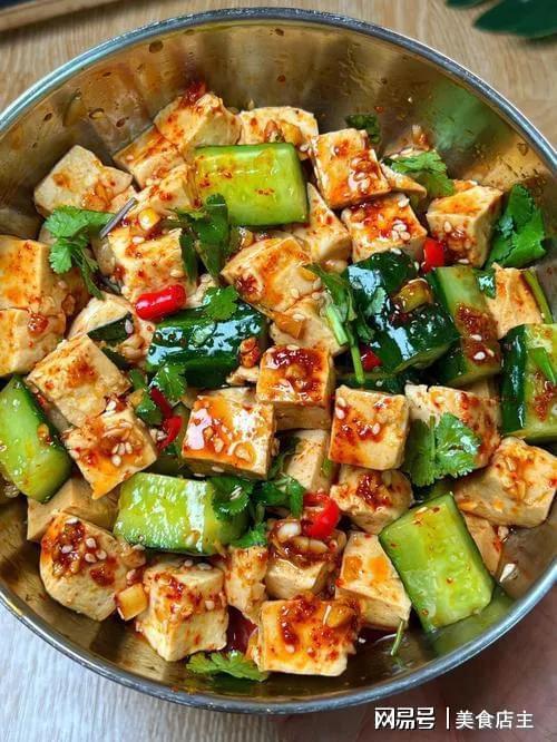 黄瓜麻辣豆腐的做法