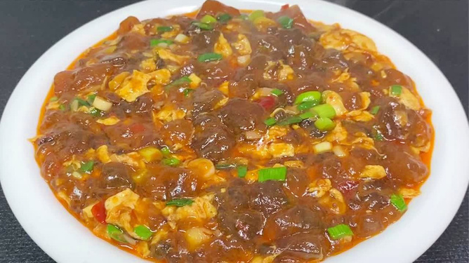 凉粉烧鸡蛋做法