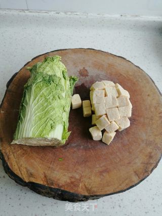白菜煎蛋冻豆腐的做法