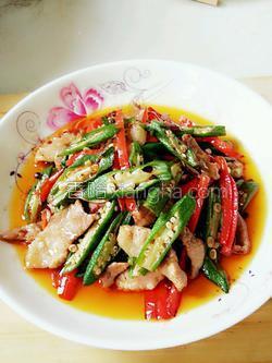 秋葵炒肉家常做法