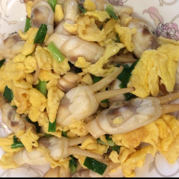 竹节蛏炒鸡蛋做法