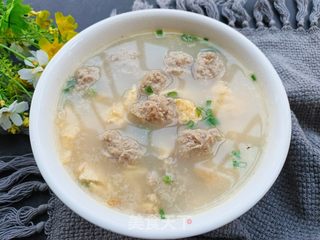 豆粉肉丸汤的做法