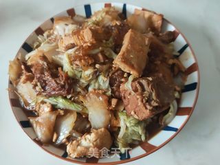 白菜烩血豆腐的做法