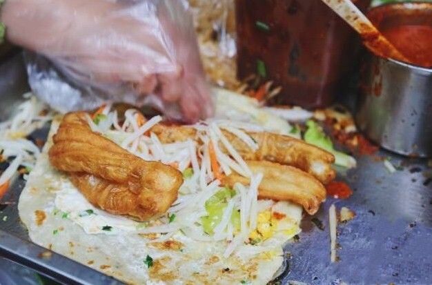白饼加豆腐串的做法