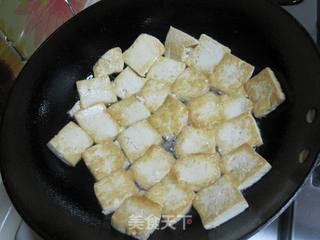 小油菜炒薄豆腐的做法