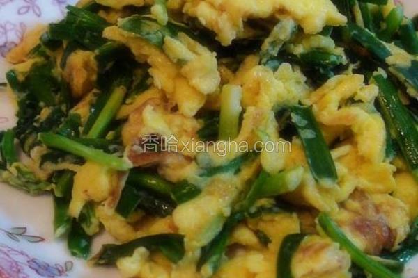 韭菜炒鸡蛋饭堂做法