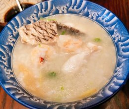 鱼海虾粥的做法