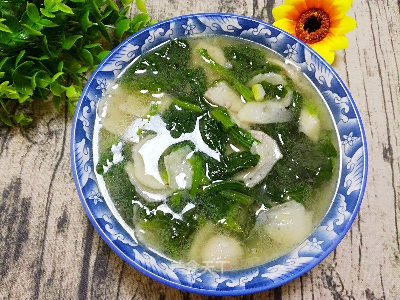 菠菜圆子做汤的做法
