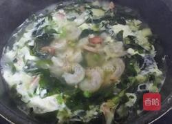 海带炖虾仁汤的做法