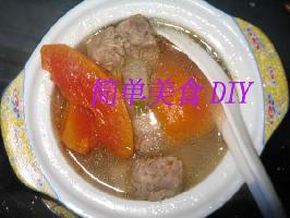 木瓜顿排骨汤的做法
