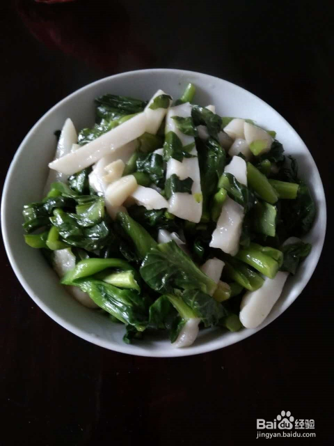 青菜鸡蛋米果的做法