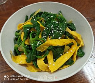 菠菜拌鸡蛋各种做法