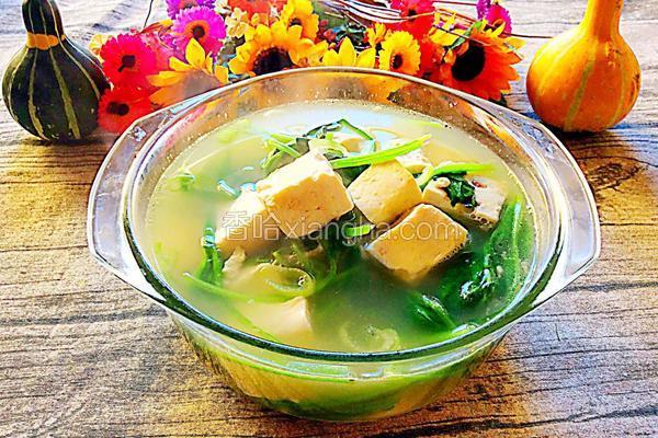 豆腐加菠菜的做法