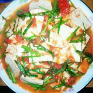 韭菜嫩豆腐的做法