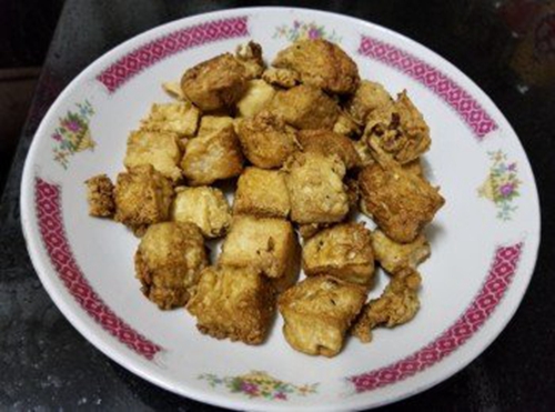 炒炸白玉豆腐的做法
