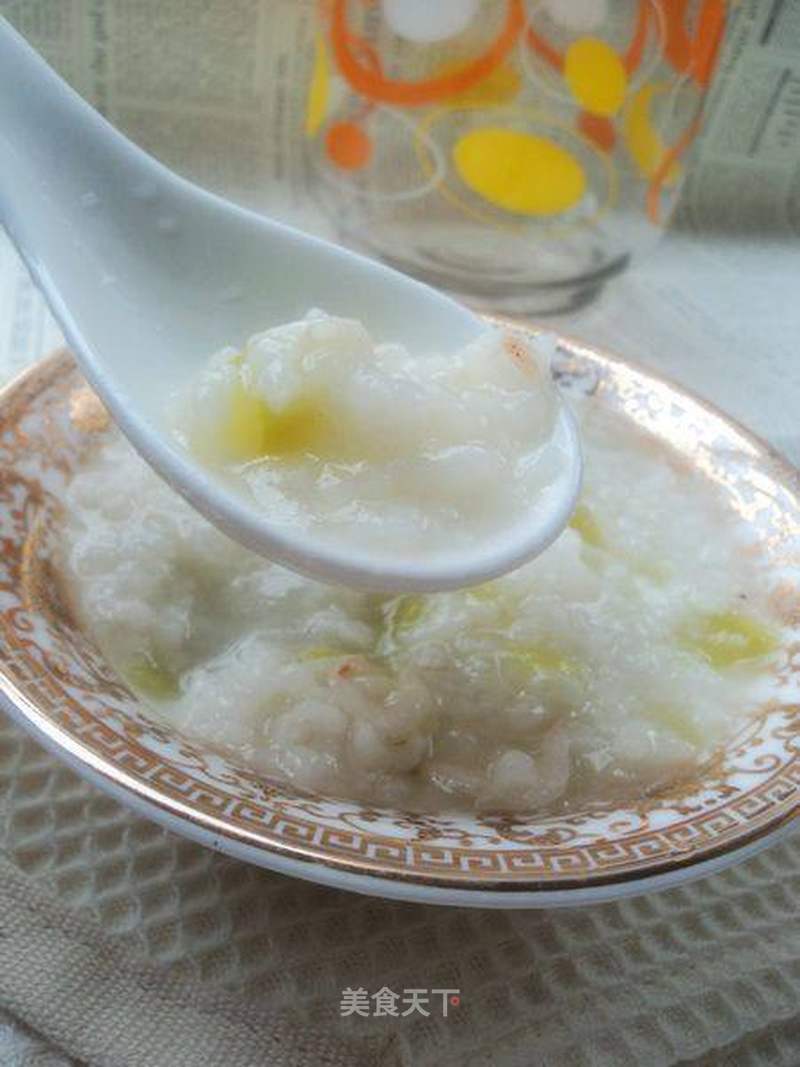 松茸排骨虾米粥的做法