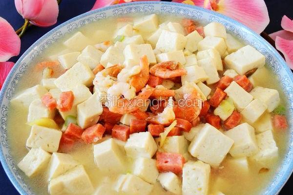 毛贝烩豆腐的做法