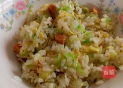 鸡蛋圆白菜炒饭做法