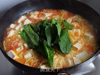 柴火豆腐包菜汤的做法