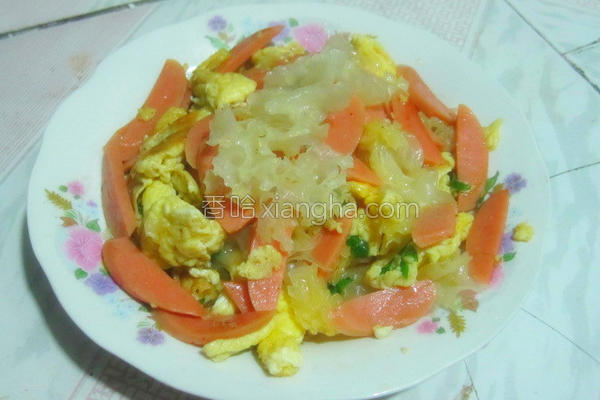 银耳火腿鸡蛋做法