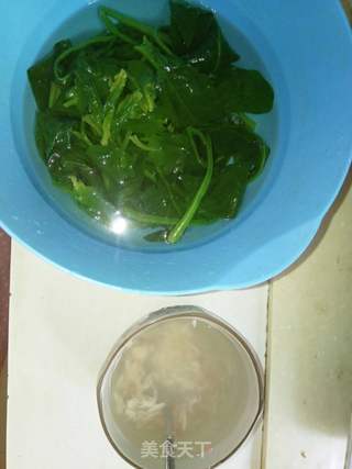 菠菜磷虾汤的做法