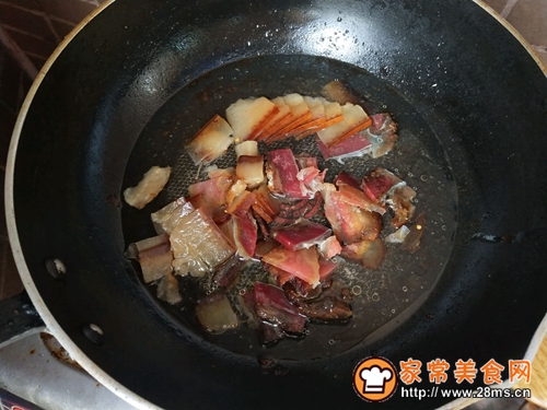 干豇豆蒸腊肉的做法
