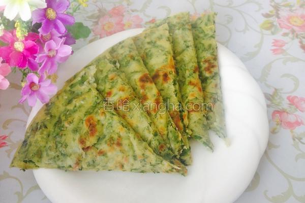 野芹菜鸡蛋饼做法