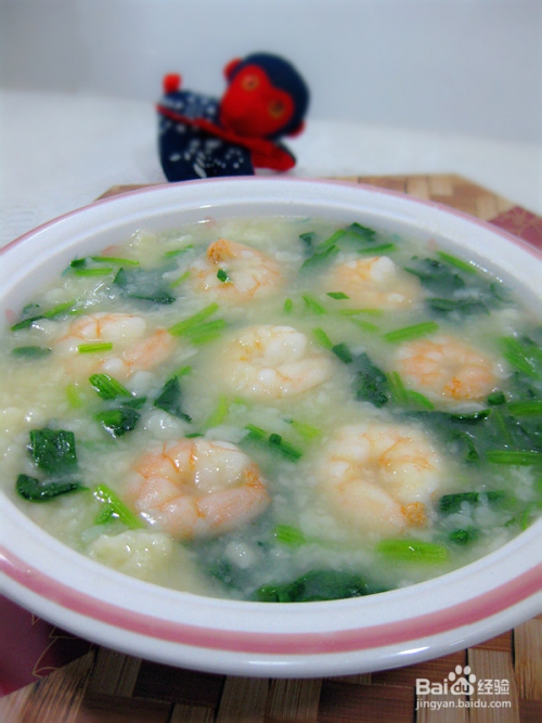 菠菜糊涂汤粥的做法