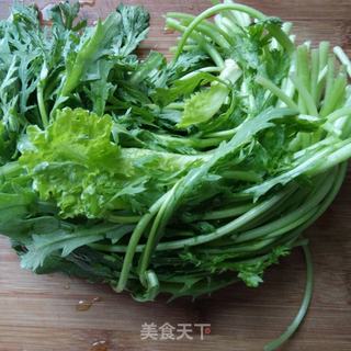 虾茼蒿汤的做法