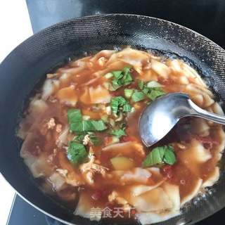 鸡蛋番茄面片做法