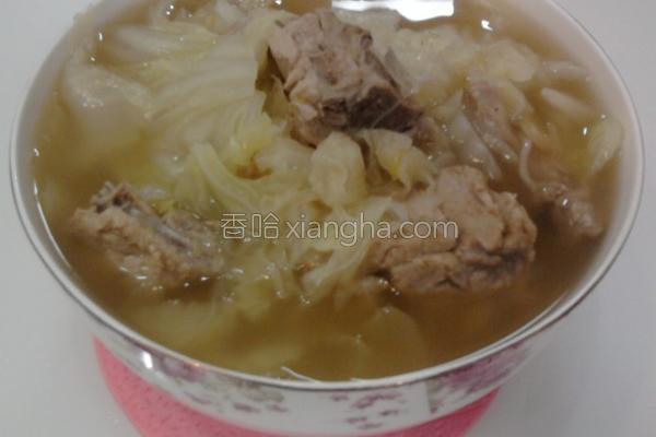 排骨炖白菜条的做法