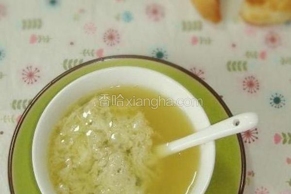 绿豆鸡蛋桃子汤的做法