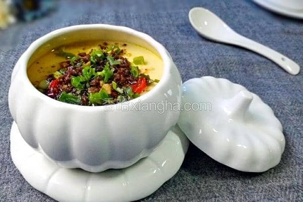 兴义蒸鸡蛋肉末的做法