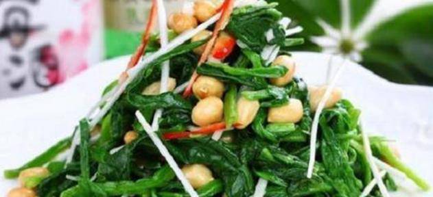 豆腐拌花生菠菜的做法