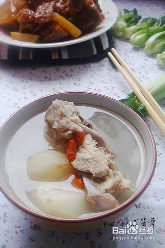 肉马蹄汤的做法