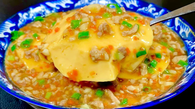 肉末蒸蛋臭豆腐的做法