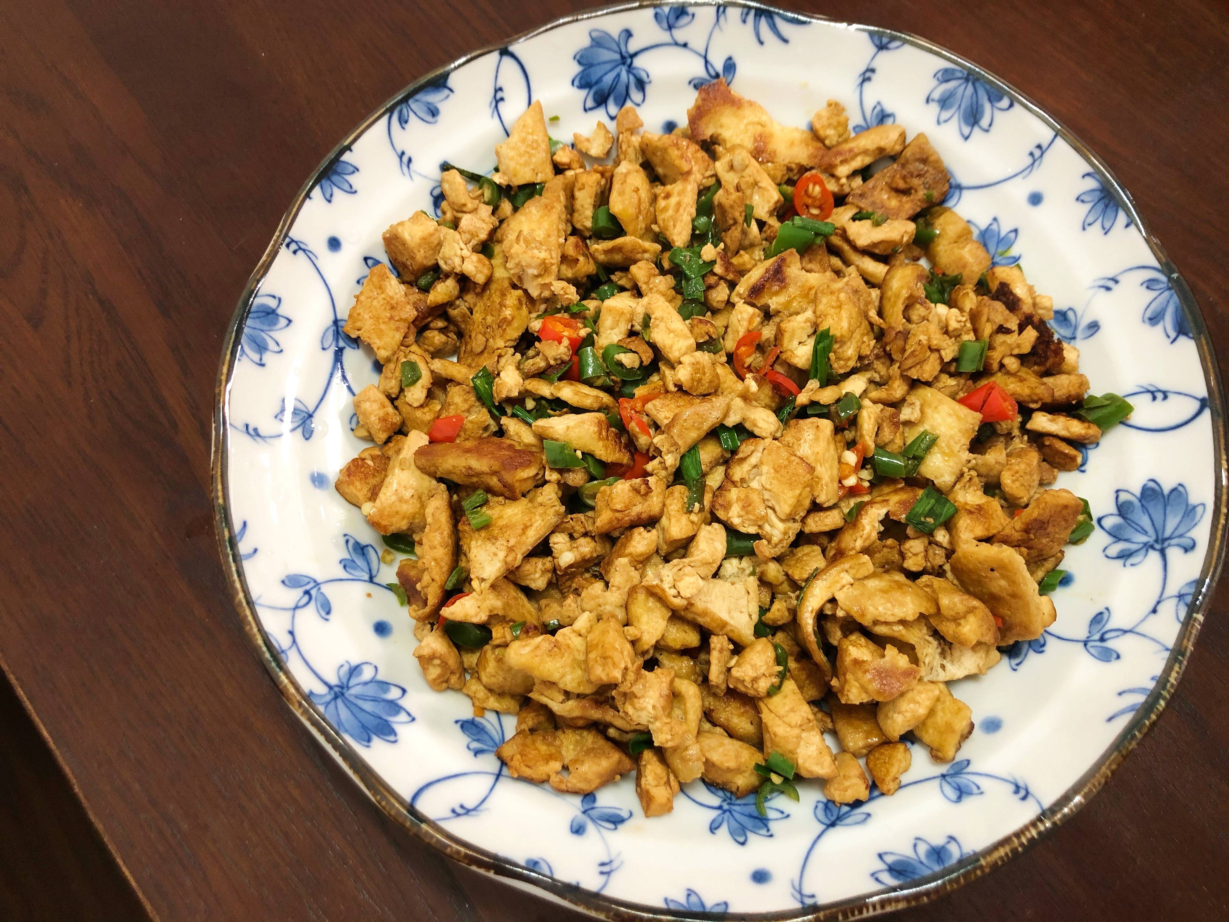 油炒豆腐碎的做法视频