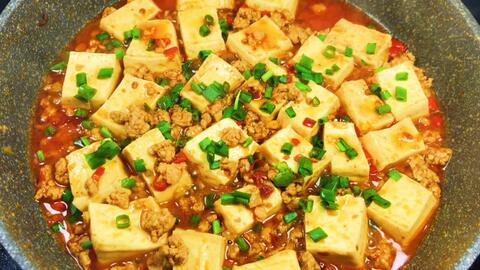 肉末豆腐炖豆腐的做法