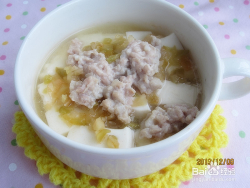 辅食豆腐蒸肉末的做法