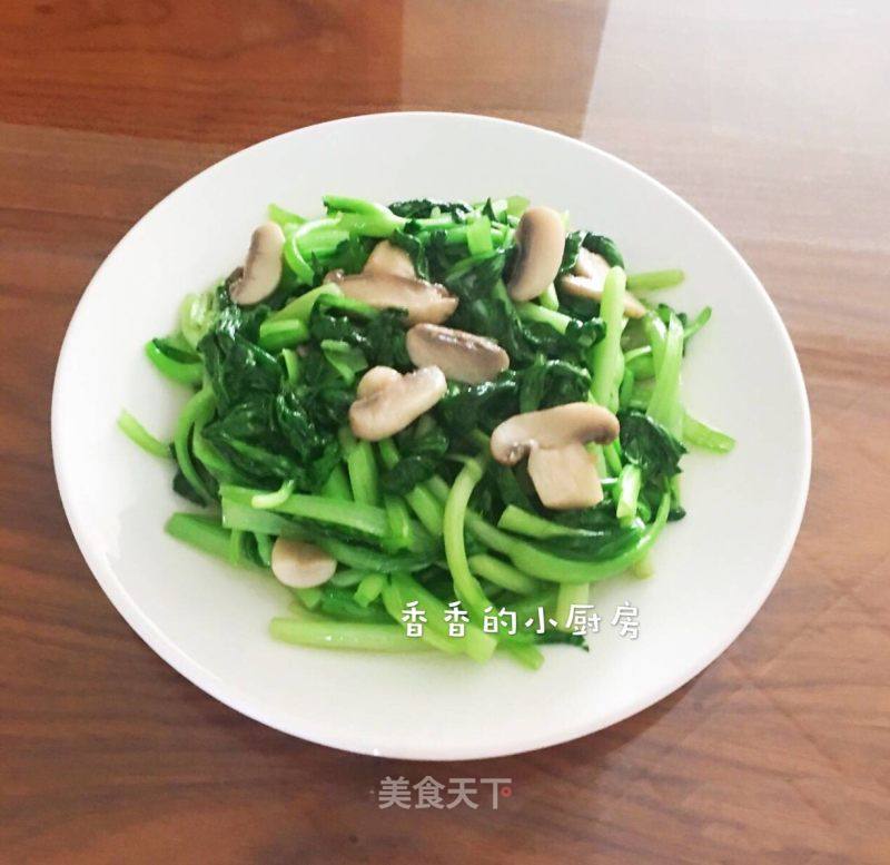 青菜炒蘑菇家常做法