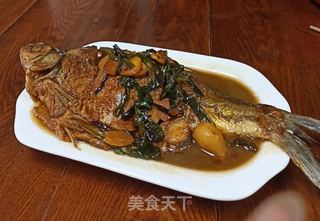 平菇烧扁鱼的做法