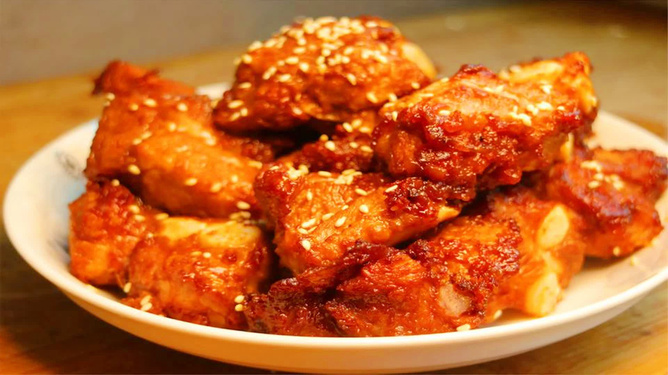 油炸排骨肉的做法