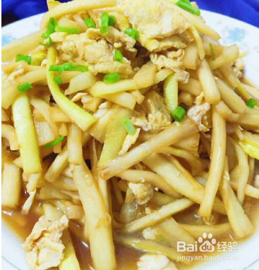 茭白炒鸡蛋做法l