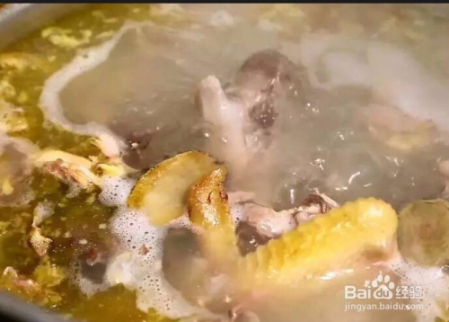 鸡肉卤子汤的做法