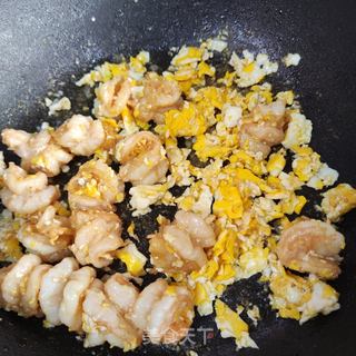 黄瓜鸡蛋烧虾仁的做法
