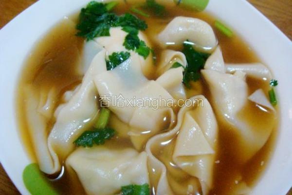 香菜豆腐馄饨的做法