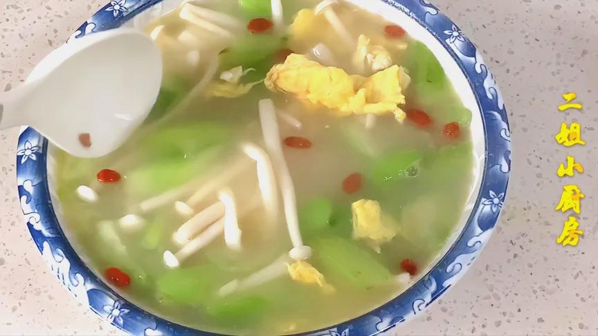 不放鸡蛋的丝瓜汤做法